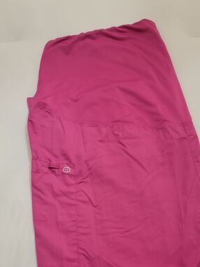 Maternity WonderWink Fuchsia Maxi Scrub Pants